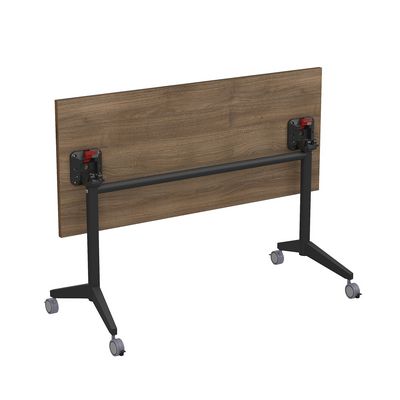 Bend 8СР.109-S (Шамони темный/Черный) Складной прямолинейный стол-трансформер Simple