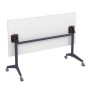 Bend 8СР.114-S (Белый/Графит) Складной прямолинейный стол-трансформер Simple