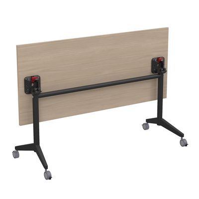 Bend 8СР.114-S (Шамони светлый/Черный) Складной прямолинейный стол-трансформер Simple