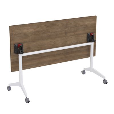 Bend 8СР.114-S (Шамони темный/Белый) Складной прямолинейный стол-трансформер Simple