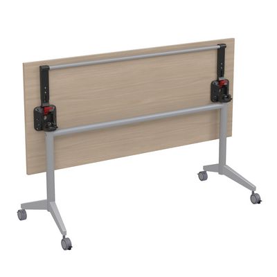 Bend 8СР.114 (Шамони светлый/Алюминий матовый) Складной прямолинейный стол-трансформер