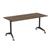 Bend 8СР.114 (Шамони темный/Черный) Складной прямолинейный стол-трансформер