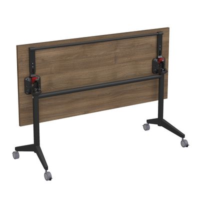 Bend 8СР.114 (Шамони темный/Черный) Складной прямолинейный стол-трансформер