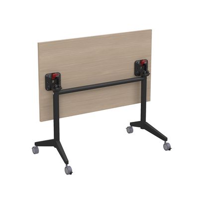 Bend 8СР.118-S (Шамони светлый/Черный) Складной прямолинейный стол-трансформер Simple