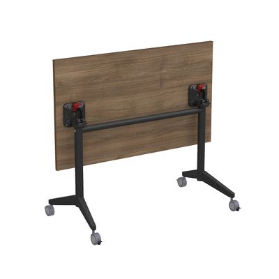 Bend 8СР.118-S (Шамони темный/Черный) Складной прямолинейный стол-трансформер Simple