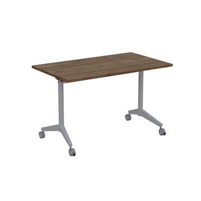 Bend 8СР.118 (Шамони темный/Алюминий матовый) Складной прямолинейный стол-трансформер