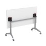 Bend 8СР.119-S (Белый/Алюминий матовый) Складной прямолинейный стол-трансформер Simple