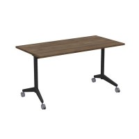 Bend 8СР.119-S (Шамони темный/Черный) Складной прямолинейный стол-трансформер Simple