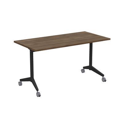 Bend 8СР.119-S (Шамони темный/Черный) Складной прямолинейный стол-трансформер Simple