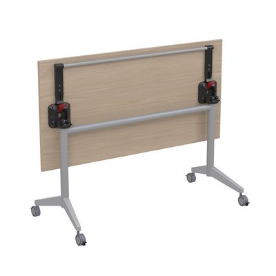 Bend 8СР.119 (Шамони светлый/Алюминий матовый) Складной прямолинейный стол-трансформер