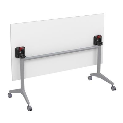 Bend 8СР.124-S (Белый/Алюминий матовый) Складной прямолинейный стол-трансформер Simple