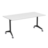 Bend 8СР.124-S (Белый/Черный) Складной прямолинейный стол-трансформер Simple