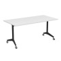 Bend 8СР.124-S (Белый/Черный) Складной прямолинейный стол-трансформер Simple