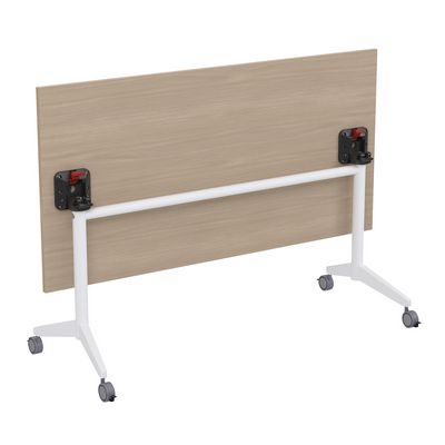 Bend 8СР.124-S (Шамони светлый/Белый) Складной прямолинейный стол-трансформер Simple