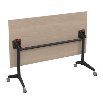 Bend 8СР.124-S (Шамони светлый/Черный) Складной прямолинейный стол-трансформер Simple