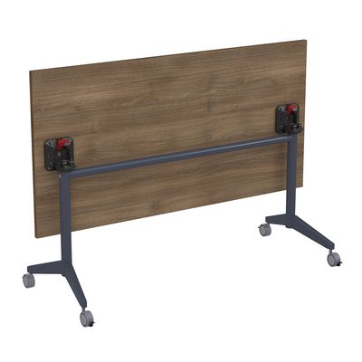 Bend 8СР.124-S (Шамони темный/Графит) Складной прямолинейный стол-трансформер Simple