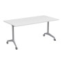 Bend 8СР.124 (Белый/Алюминий матовый) Складной прямолинейный стол-трансформер