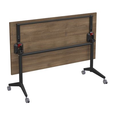 Bend 8СР.124 (Шамони темный/Черный) Складной прямолинейный стол-трансформер