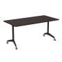 Bend 8СР.124 (Венге/Черный) Складной прямолинейный стол-трансформер