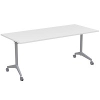 Bend 8СР.125-S (Белый/Алюминий матовый) Складной прямолинейный стол-трансформер Simple