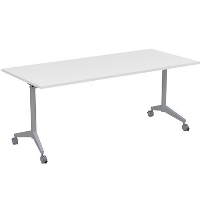 Bend 8СР.125-S (Белый/Алюминий матовый) Складной прямолинейный стол-трансформер Simple