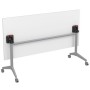 Bend 8СР.125-S (Белый/Алюминий матовый) Складной прямолинейный стол-трансформер Simple