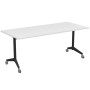 Bend 8СР.125-S (Белый/Черный) Складной прямолинейный стол-трансформер Simple