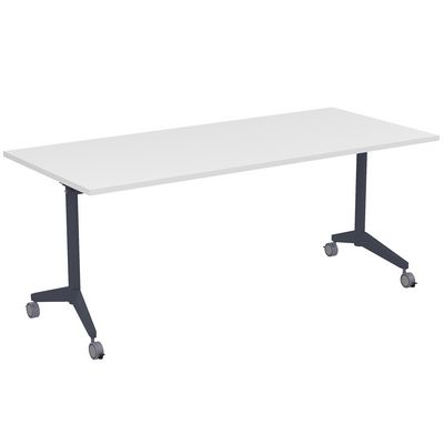 Bend 8СР.125-S (Белый/Графит) Складной прямолинейный стол-трансформер Simple