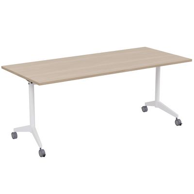 Bend 8СР.125-S (Шамони светлый/Белый) Складной прямолинейный стол-трансформер Simple