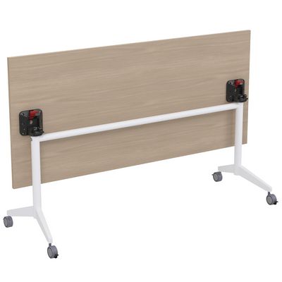 Bend 8СР.125-S (Шамони светлый/Белый) Складной прямолинейный стол-трансформер Simple