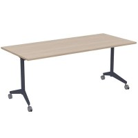 Bend 8СР.125-S (Шамони светлый/Графит) Складной прямолинейный стол-трансформер Simple