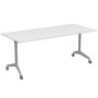 Bend 8СР.125 (Белый/Алюминий матовый) Складной прямолинейный стол-трансформер