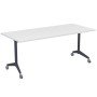 Bend 8СР.125 (Белый/Графит) Складной прямолинейный стол-трансформер