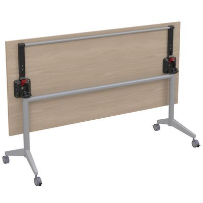 Bend 8СР.125 (Шамони светлый/Алюминий матовый) Складной прямолинейный стол-трансформер