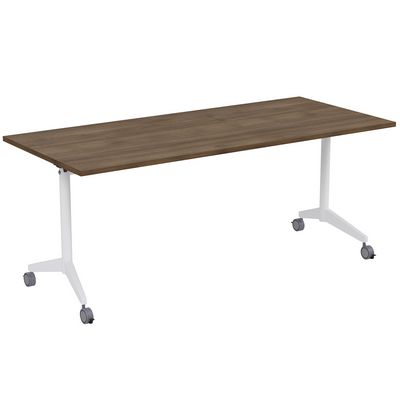 Bend 8СР.125 (Шамони темный/Белый) Складной прямолинейный стол-трансформер