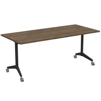 Bend 8СР.125 (Шамони темный/Черный) Складной прямолинейный стол-трансформер