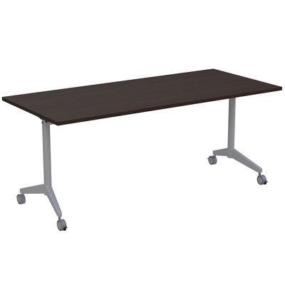 Bend 8СР.125 (Венге/Алюминий матовый) Складной прямолинейный стол-трансформер