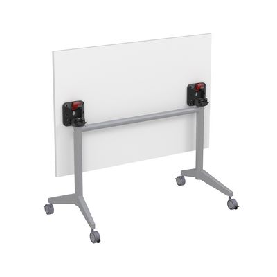 Bend 8СР.128-S (Белый/Алюминий матовый) Складной прямолинейный стол-трансформер Simple