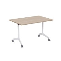 Bend 8СР.128-S (Шамони светлый/Белый) Складной прямолинейный стол-трансформер Simple