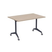 Bend 8СР.128-S (Шамони светлый/Графит) Складной прямолинейный стол-трансформер Simple