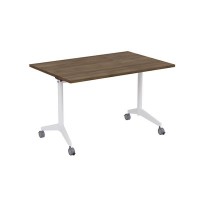 Bend 8СР.128-S (Шамони темный/Белый) Складной прямолинейный стол-трансформер Simple