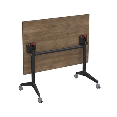 Bend 8СР.128-S (Шамони темный/Черный) Складной прямолинейный стол-трансформер Simple