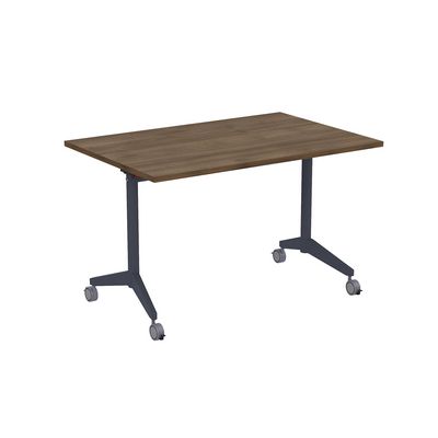 Bend 8СР.128-S (Шамони темный/Графит) Складной прямолинейный стол-трансформер Simple