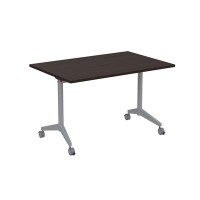 Bend 8СР.128-S (Венге/Алюминий матовый) Складной прямолинейный стол-трансформер Simple