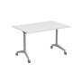 Bend 8СР.128 (Белый/Алюминий матовый) Складной прямолинейный стол-трансформер