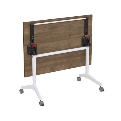 Bend 8СР.128 (Шамони темный/Белый) Складной прямолинейный стол-трансформер