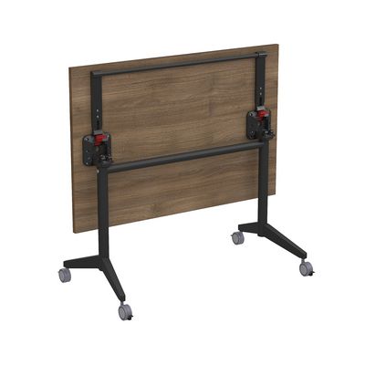 Bend 8СР.128 (Шамони темный/Черный) Складной прямолинейный стол-трансформер