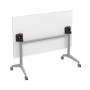 Bend 8СР.129-S (Белый/Алюминий матовый) Складной прямолинейный стол-трансформер Simple