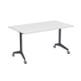 Bend 8СР.129-S (Белый/Графит) Складной прямолинейный стол-трансформер Simple
