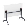 Bend 8СР.129-S (Белый/Графит) Складной прямолинейный стол-трансформер Simple